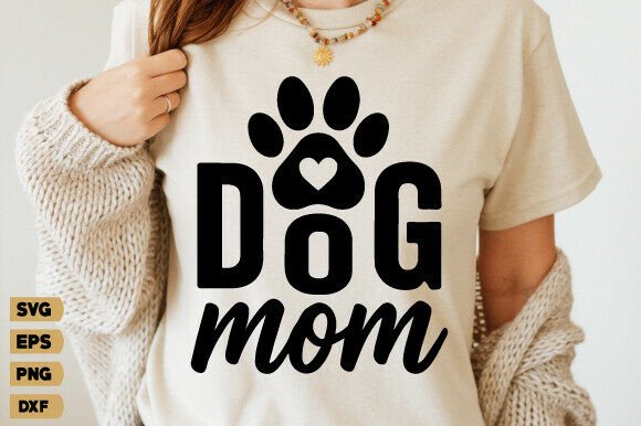 Charming Dog Mom Svg for Embroidery Projects