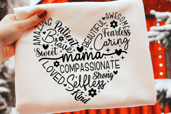 Charming Mama Words Svg for Heartfelt Embroidery