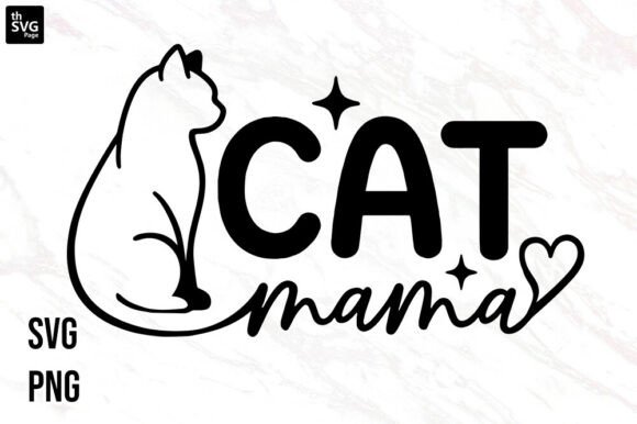 Minimalist Cat Mom Design for Embroidery