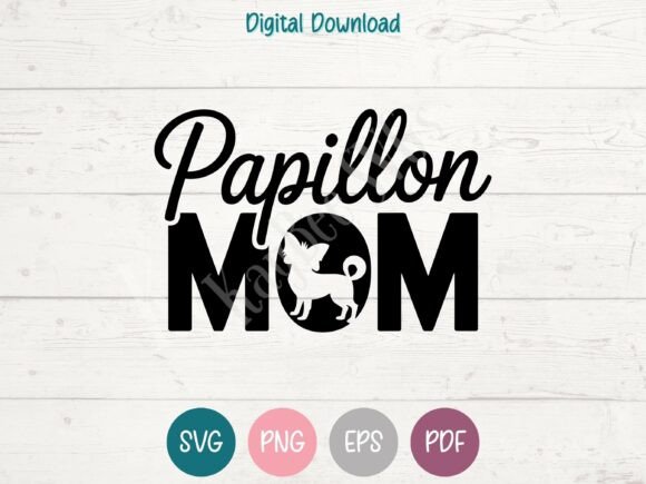 Papillon Mom SVG PNG EPS PDF Design Review