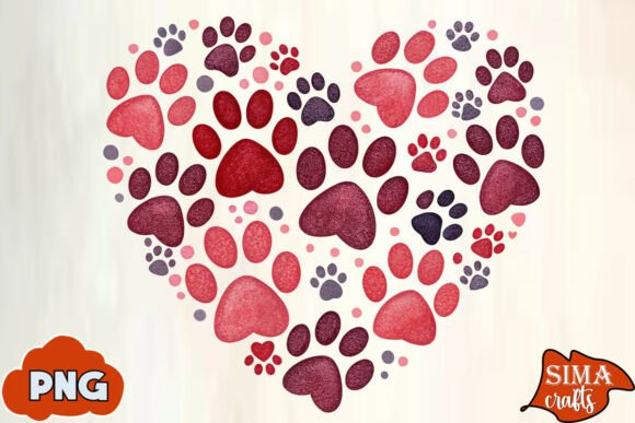 Review: Dog Valentine SVG Paw Print Heart PNG