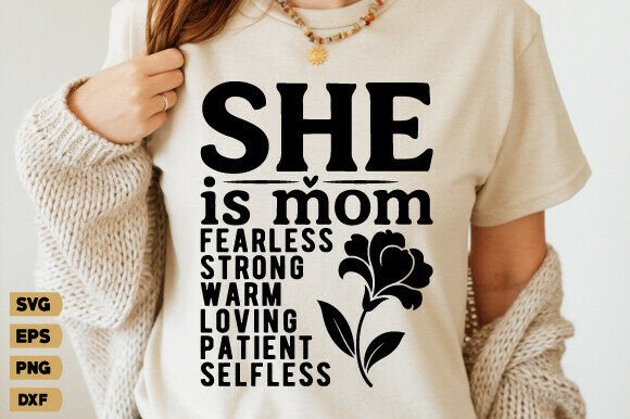 She is Mom Mother's Day Svg, Mom Svg Png