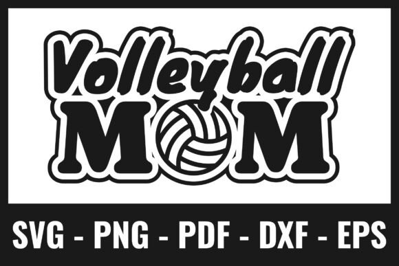 Volleyball Mom Clipart: A Bold and Playful Design