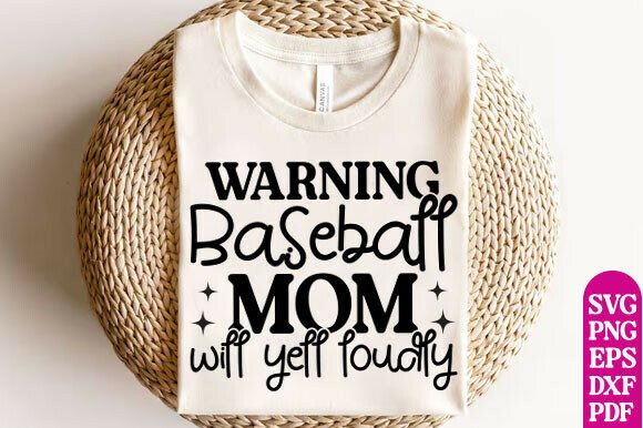 Warning Baseball Mom SVG: A Versatile Design for Embroidery