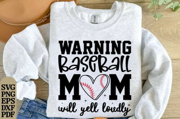 Warning Baseball Mom SVG PNG: A Bold Embroidery Choice